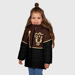 Куртка зимняя для девочки Черный Клевер: Мантия, цвет: 3D-красный — фото 2
