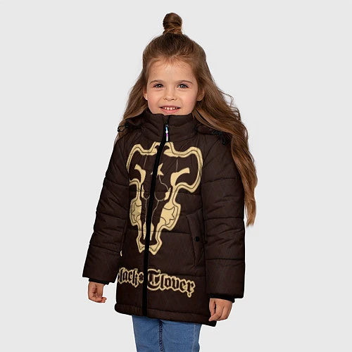 Зимняя куртка для девочки Black Clover / 3D-Черный – фото 3