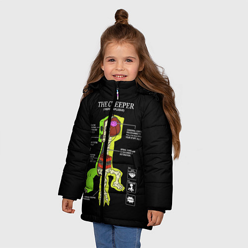 Зимняя куртка для девочки The Creeper / 3D-Черный – фото 3