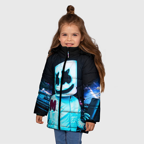 Зимняя куртка для девочки MARSHMELLO / 3D-Черный – фото 3