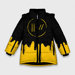 Куртка зимняя для девочки 21 Pilots: Liquid Paint, цвет: 3D-черный