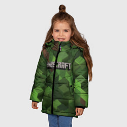 Куртка зимняя для девочки MINECRAFT FOREST, цвет: 3D-светло-серый — фото 2
