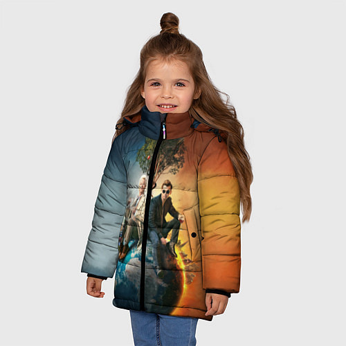 Зимняя куртка для девочки Good Omens / 3D-Черный – фото 3