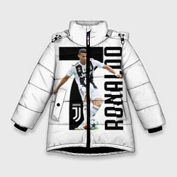 Куртка зимняя для девочки Ronaldo the best, цвет: 3D-черный