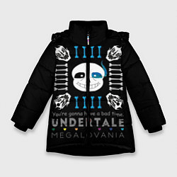 Куртка зимняя для девочки Undertale, цвет: 3D-черный