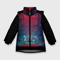 Куртка зимняя для девочки Hollow knight, цвет: 3D-светло-серый