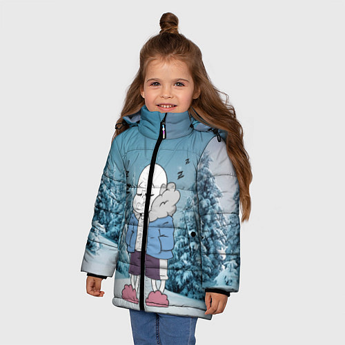 Зимняя куртка для девочки Sans Winter / 3D-Черный – фото 3