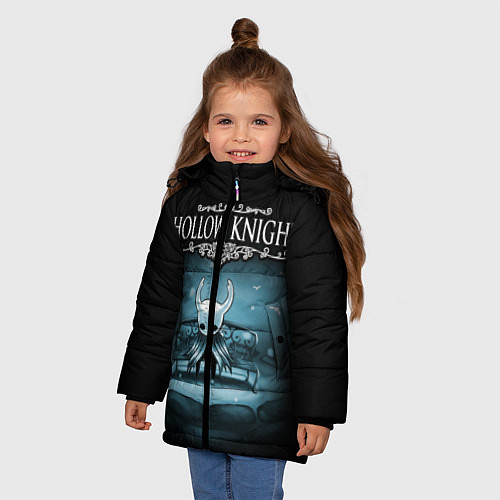 Зимняя куртка для девочки Hollow Knight: Night / 3D-Черный – фото 3