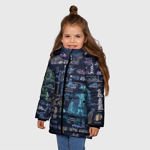 Зимняя куртка для девочки HOLLOW KNIGHT WORLD / 3D-Черный – фото 3