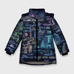 Куртка зимняя для девочки HOLLOW KNIGHT WORLD, цвет: 3D-светло-серый