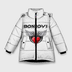 Куртка зимняя для девочки Bon Jovi, цвет: 3D-черный