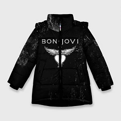 Куртка зимняя для девочки Bon Jovi, цвет: 3D-черный