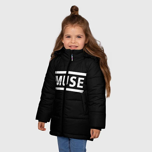 Зимняя куртка для девочки MUSE / 3D-Черный – фото 3
