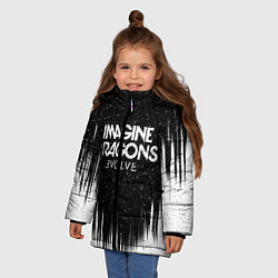 Куртка зимняя для девочки IMAGINE DRAGONS, цвет: 3D-светло-серый — фото 2