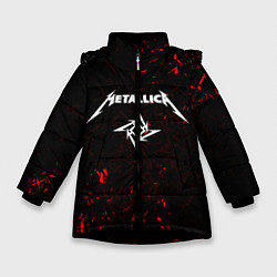 Куртка зимняя для девочки METALLICA, цвет: 3D-черный
