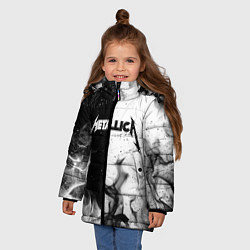 Куртка зимняя для девочки METALLICA, цвет: 3D-светло-серый — фото 2