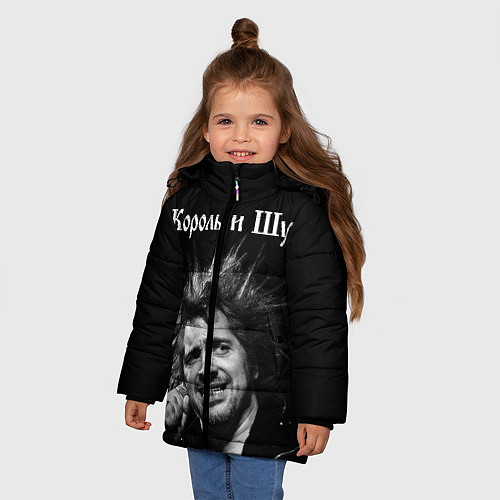 Зимняя куртка для девочки Король и Шут / 3D-Черный – фото 3