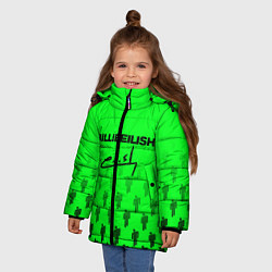 Куртка зимняя для девочки Billie Eilish: Green Autograph, цвет: 3D-черный — фото 2