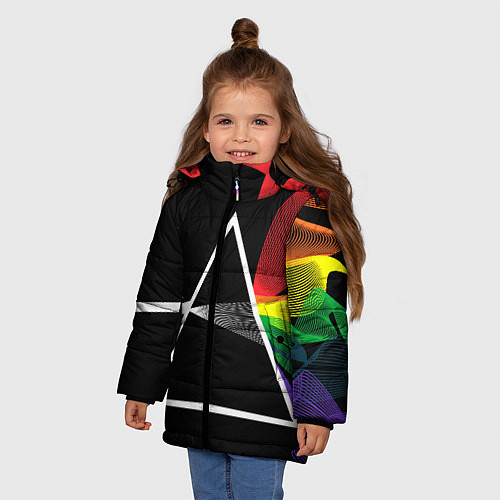 Зимняя куртка для девочки PINK FLOYD / 3D-Черный – фото 3