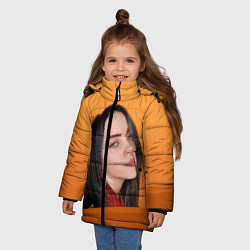 Куртка зимняя для девочки BILLIE EILISH: Orange Mood, цвет: 3D-черный — фото 2