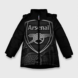 Куртка зимняя для девочки Arsenal, цвет: 3D-черный