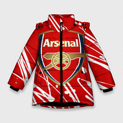 Куртка зимняя для девочки Arsenal, цвет: 3D-черный