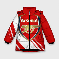 Куртка зимняя для девочки Arsenal, цвет: 3D-черный