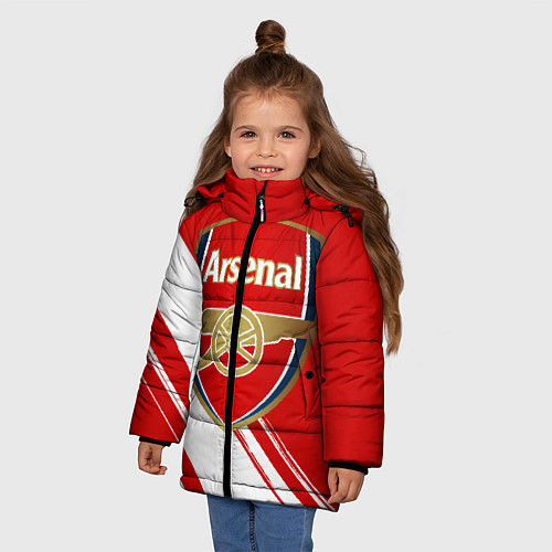 Зимняя куртка для девочки Arsenal / 3D-Черный – фото 3
