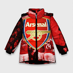 Куртка зимняя для девочки Arsenal, цвет: 3D-черный