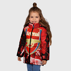 Куртка зимняя для девочки Arsenal, цвет: 3D-светло-серый — фото 2