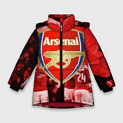 Куртка зимняя для девочки Arsenal, цвет: 3D-красный