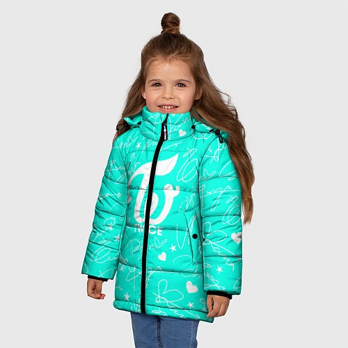 Зимняя куртка для девочки TWICE АВТОГРАФЫ / 3D-Черный – фото 3