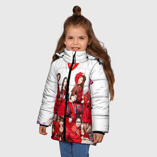 Зимняя куртка для девочки TWICE / 3D-Светло-серый – фото 3