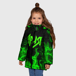 Куртка зимняя для девочки АРИЯ, цвет: 3D-светло-серый — фото 2