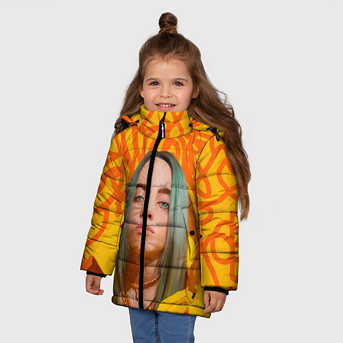 Зимняя куртка для девочки Billie Eilish / 3D-Черный – фото 3
