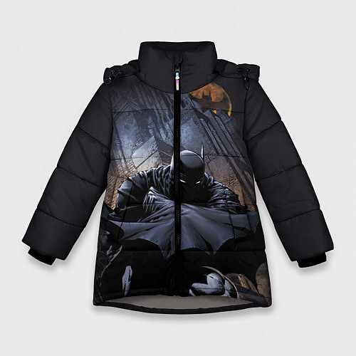 Зимняя куртка для девочки Batman / 3D-Светло-серый – фото 1