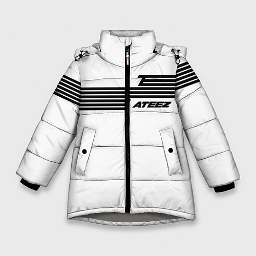 Зимняя куртка для девочки Ateez / 3D-Светло-серый – фото 1