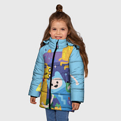 Куртка зимняя для девочки Время приключений Winter, цвет: 3D-светло-серый — фото 2