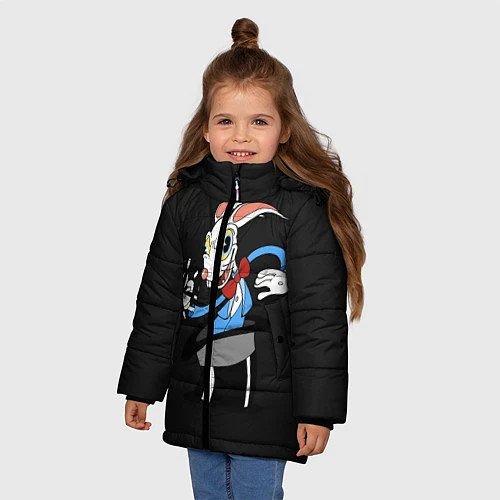 Зимняя куртка для девочки Cuphead - Хопус Покус / 3D-Черный – фото 3