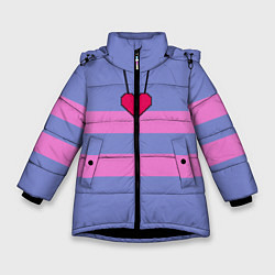 Куртка зимняя для девочки UNDERTALE FRISK, цвет: 3D-черный
