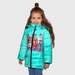 Куртка зимняя для девочки Ateez, цвет: 3D-черный — фото 2