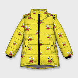 Куртка зимняя для девочки Earl of Lemongrab, цвет: 3D-светло-серый