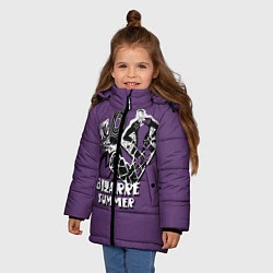 Куртка зимняя для девочки ДжоДжо Bizarre summer, цвет: 3D-черный — фото 2