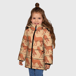 Куртка зимняя для девочки Лисья стая, цвет: 3D-черный — фото 2