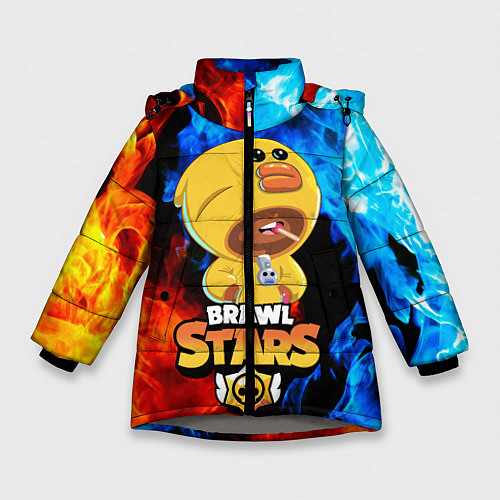Зимняя куртка для девочки BRAWL STARS SALLY LEON / 3D-Светло-серый – фото 1