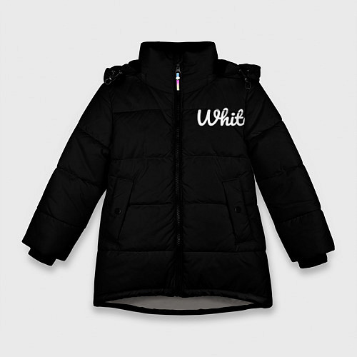 Зимняя куртка для девочки Белыйwhite / 3D-Светло-серый – фото 1