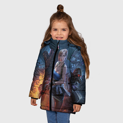 Зимняя куртка для девочки RESIDENT EVIL 3 / 3D-Черный – фото 3