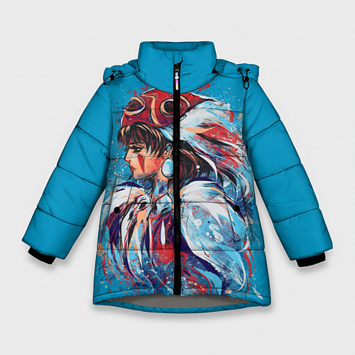 Зимняя куртка для девочки Принцесса Мононоке / 3D-Светло-серый – фото 1