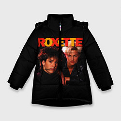 Куртка зимняя для девочки Roxette, цвет: 3D-черный