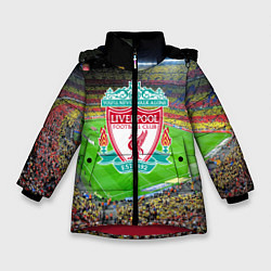 Куртка зимняя для девочки FC Liverpool, цвет: 3D-красный